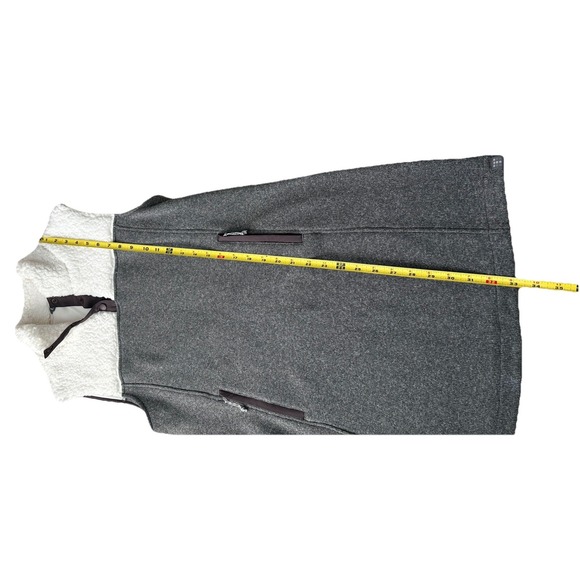 NEW Title Nine Callitrix Fleece Vest Sweater Dress Grey Ivory Sherpa M (8-10) - Picture 10 of 15